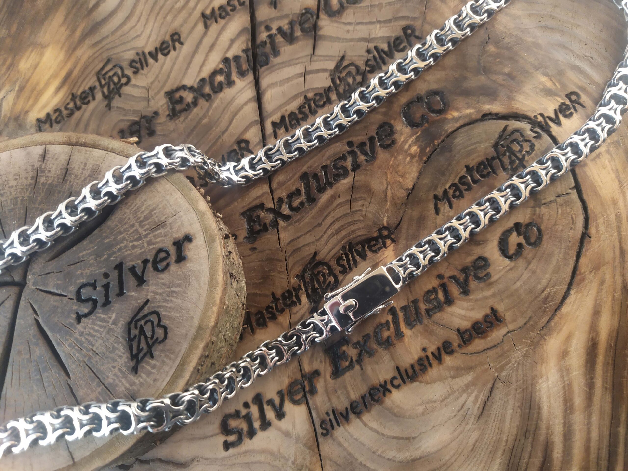 Кардинал Рамзес цепочка из серебра чернение замок коробочка